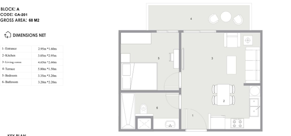 Clan Residence Hurghada 2 Bedroom layout