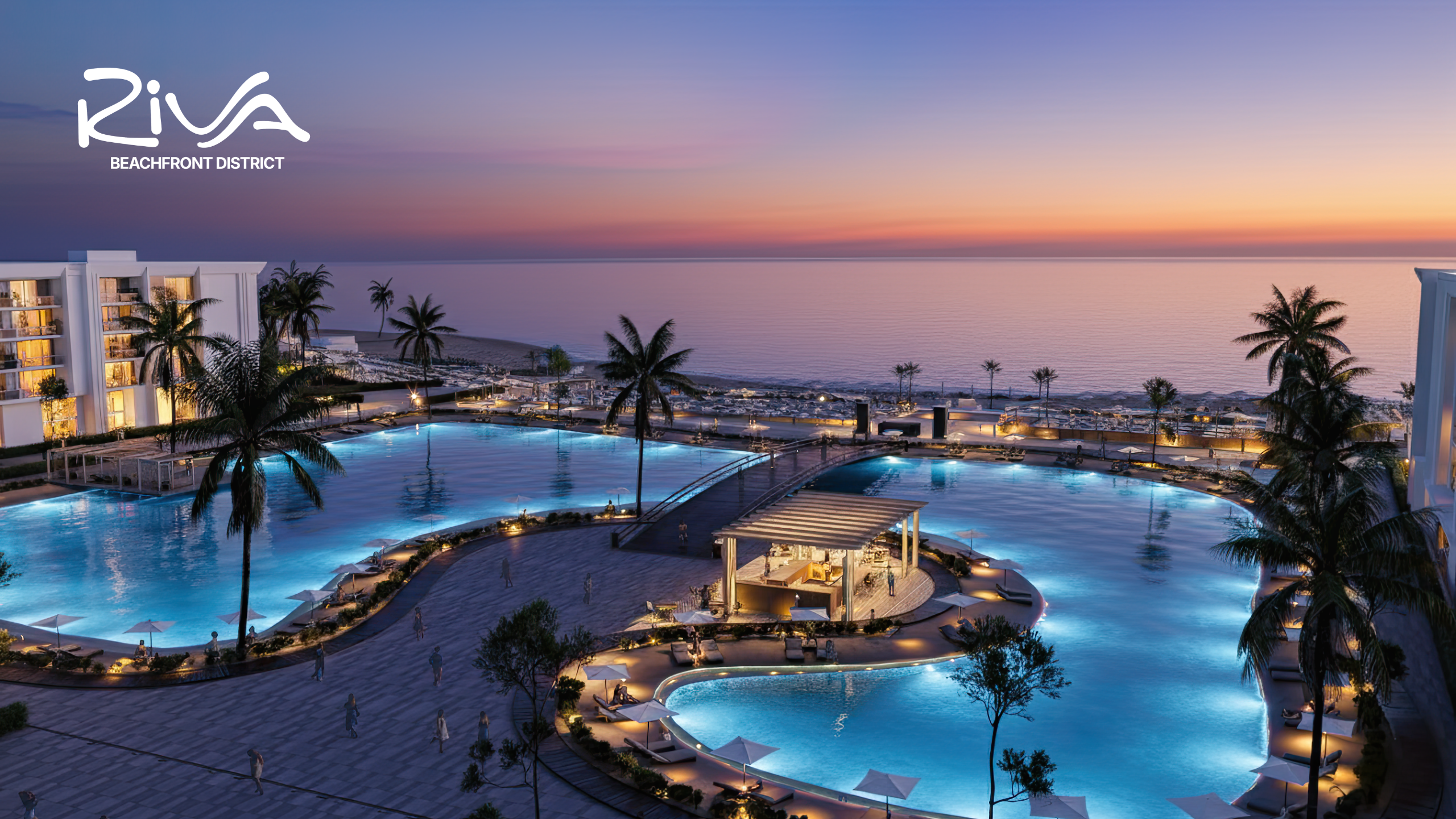 RIVA Hurghada apartment interior with sea view